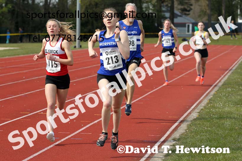 800 metres, 2021 NECAA Open Graded Meeting, Morpeth. Photo: David T. Hewitson/Sports for All Pics
